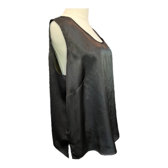 โจ EUC NOTATIONS Black Silky Basic Tank Top | Womenโs Sz 1X - Picture 3 of 7